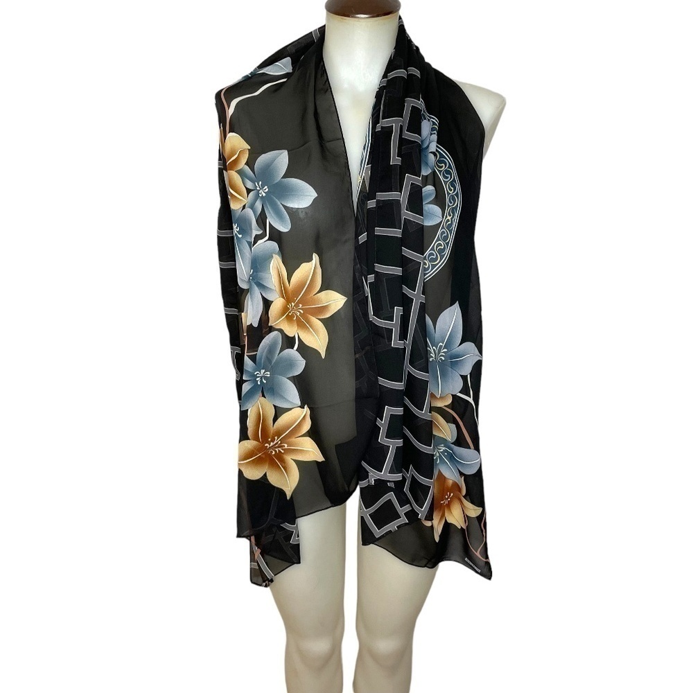 Chiffon Scarf Wrap🖤🤍